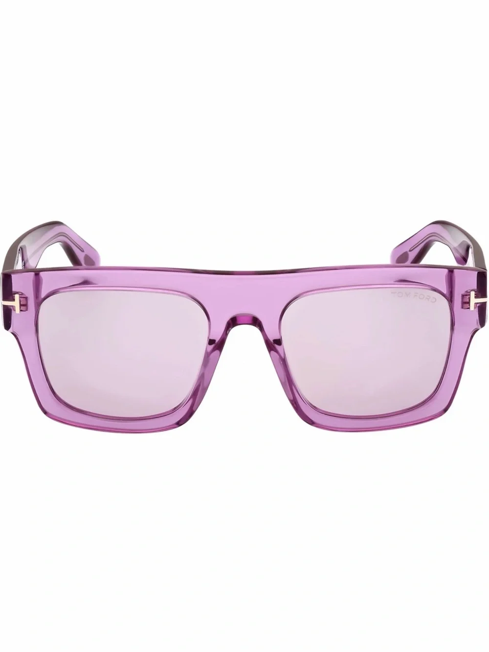 New Tom Ford FT0711 81Y Fausto Lavender Transparent Square Sunglasses Authentic